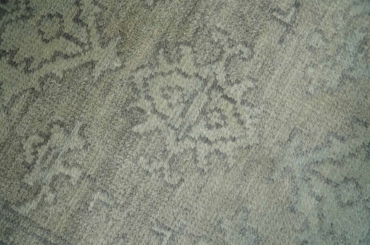 Persian Oushak 2x3 Hand Knotted Beige and Gray Traditional Wool Rug