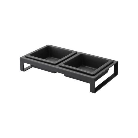 Pet Food Bowl - Steel + Ceramic