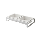 Pet Food Bowl - Steel + Ceramic