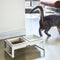 Pet Food Bowl - Tall - Steel + Ceramic-Pets-Parc Decor