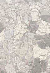 Petals Modern Gray Hand Tufted 5x7 Wool Area Rug