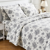 Petit Toile Cotton Flannel Quilt Set-Quilt-Parc Decor
