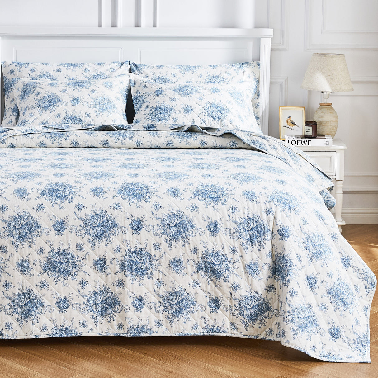 Petit Toile Cotton Flannel Quilt Set-Quilt-Parc Decor