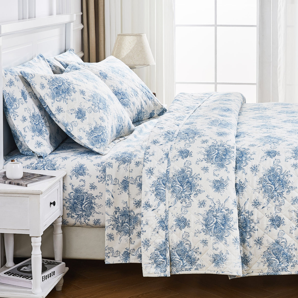 Petit Toile Cotton Flannel Quilt Set-Quilt-Parc Decor