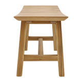Phoenix Natural Teak Shower and Bath Slatted Stool
