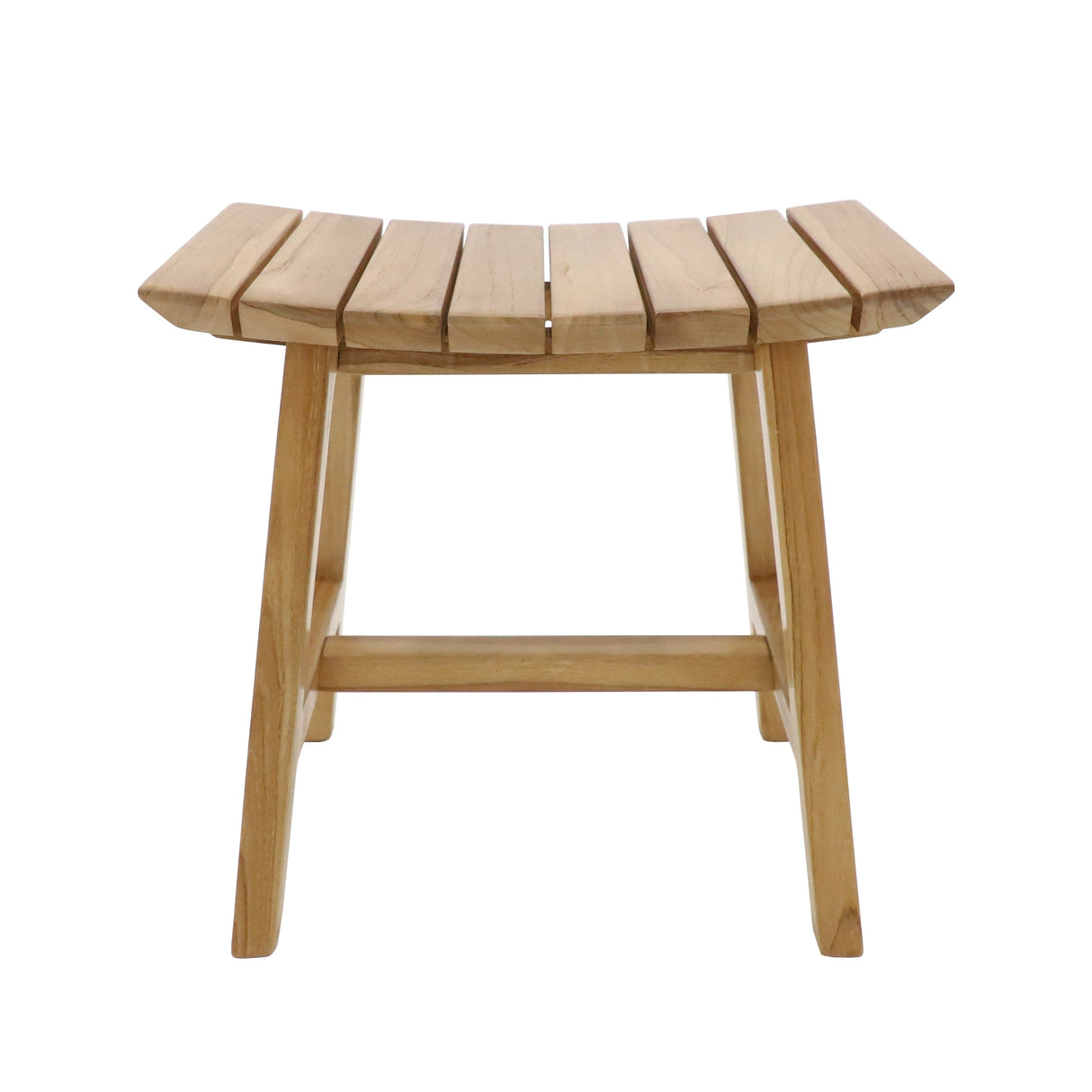 Phoenix Natural Teak Shower and Bath Slatted Stool-Stool-Parc Decor