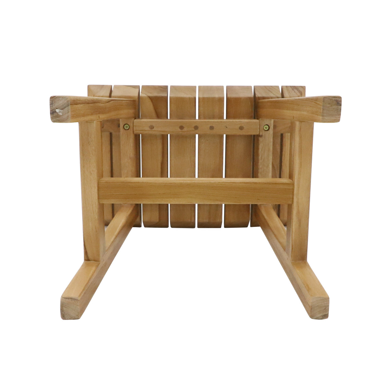 Phoenix Natural Teak Shower and Bath Slatted Stool-Stool-Parc Decor