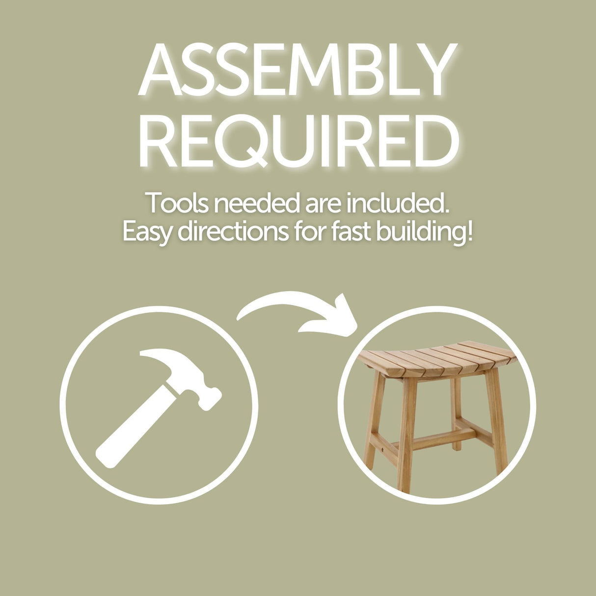 Phoenix Natural Teak Shower and Bath Slatted Stool-Stool-Parc Decor