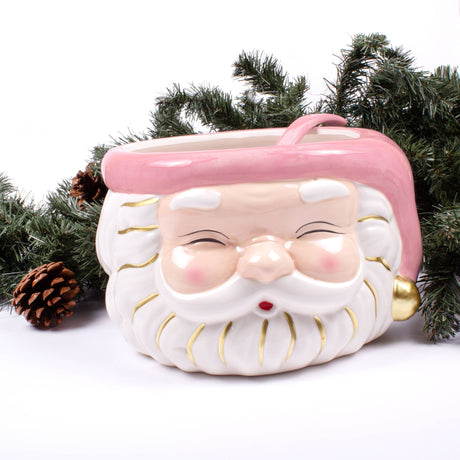 Pink Santa Punch Bowl & Ladle-Punch Bowl-Parc Decor