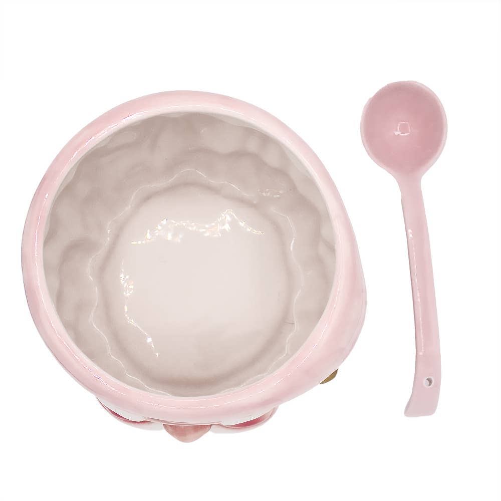 Pink Santa Punch Bowl & Ladle-Punch Bowl-Parc Decor