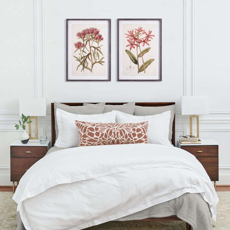 Pink Vintage Botanical Floral Prints (Set of 2)-Artwork-Parc Decor