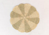 Pinwheel Olive Placemat, raffia tabletop-table tops-Parc Decor