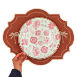 Pistachio & Lychee Leaf Dinner Plate - Set of 4 (+1 Bonus Plate)-Dinner Plate-Parc Decor