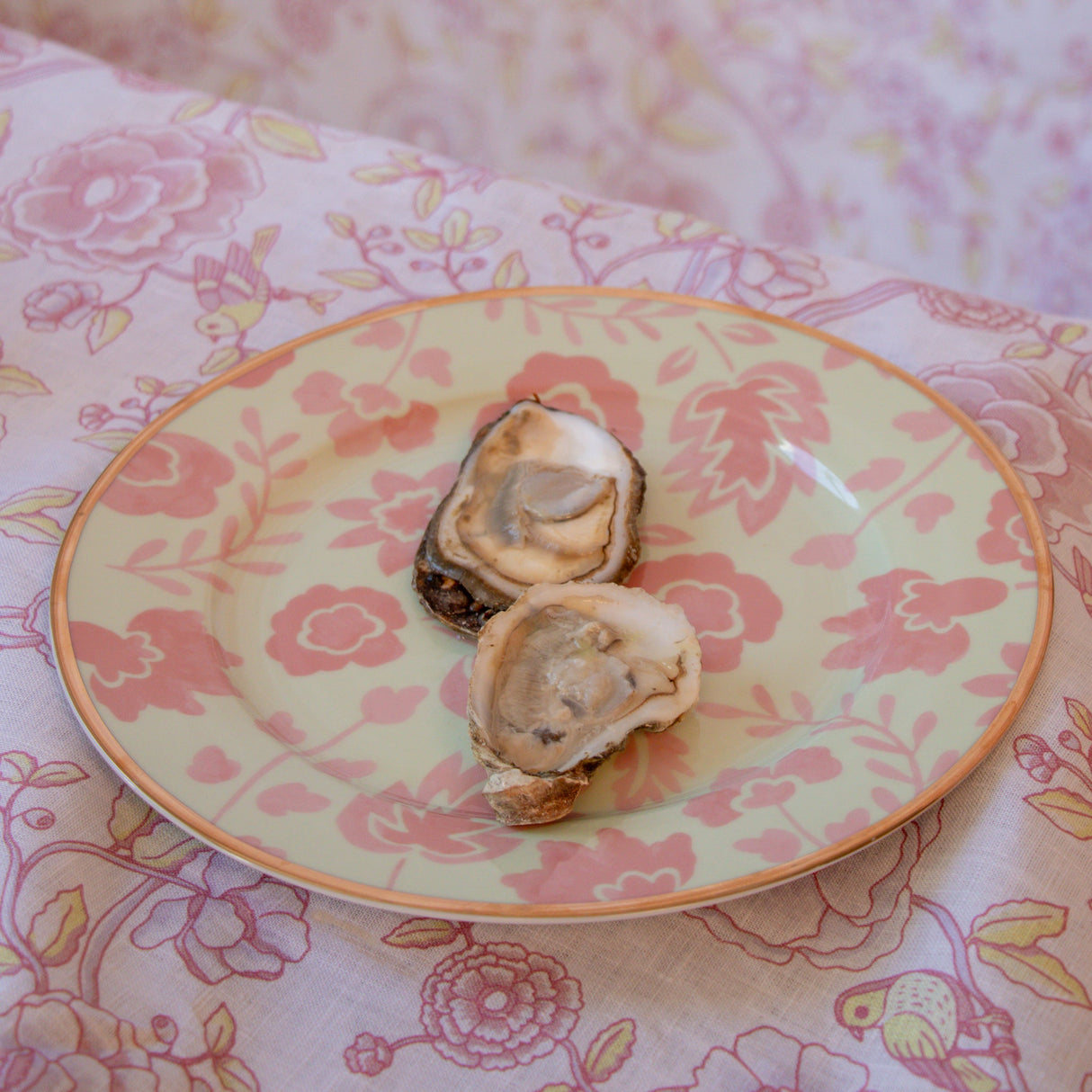 Pistachio & Lychee Leaf Dinner Plate - Set of 4 (+1 Bonus Plate)-Dinner Plate-Parc Decor