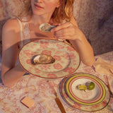 Pistachio & Lychee Leaf Dinner Plate - Set of 4 (+1 Bonus Plate)-Dinner Plate-Parc Decor