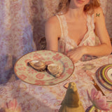 Pistachio & Lychee Leaf Dinner Plate - Set of 4 (+1 Bonus Plate)-Dinner Plate-Parc Decor