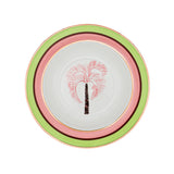 Pistachio & Lychee Palm Porcelain Soup Bowls – Set of 4 (+1 Bonus Bowl)