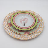 Pistachio & Lychee Palm Soup Bowl - Set of 4 (+1 Bonus Bowl)-Soup Plate-Parc Decor