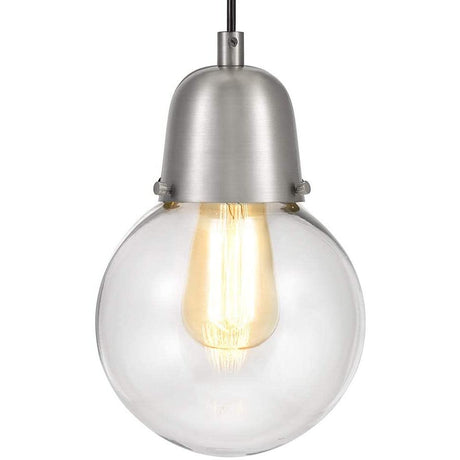 Plug-In Hanging LED Pendant Brushed Nickel Finish