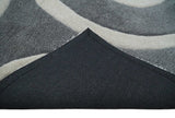 Plush Contemporary 3x5, 4x6 and 5x7 Hand Woven Shag Ivory and Gray Art Silk Soft Area Rug