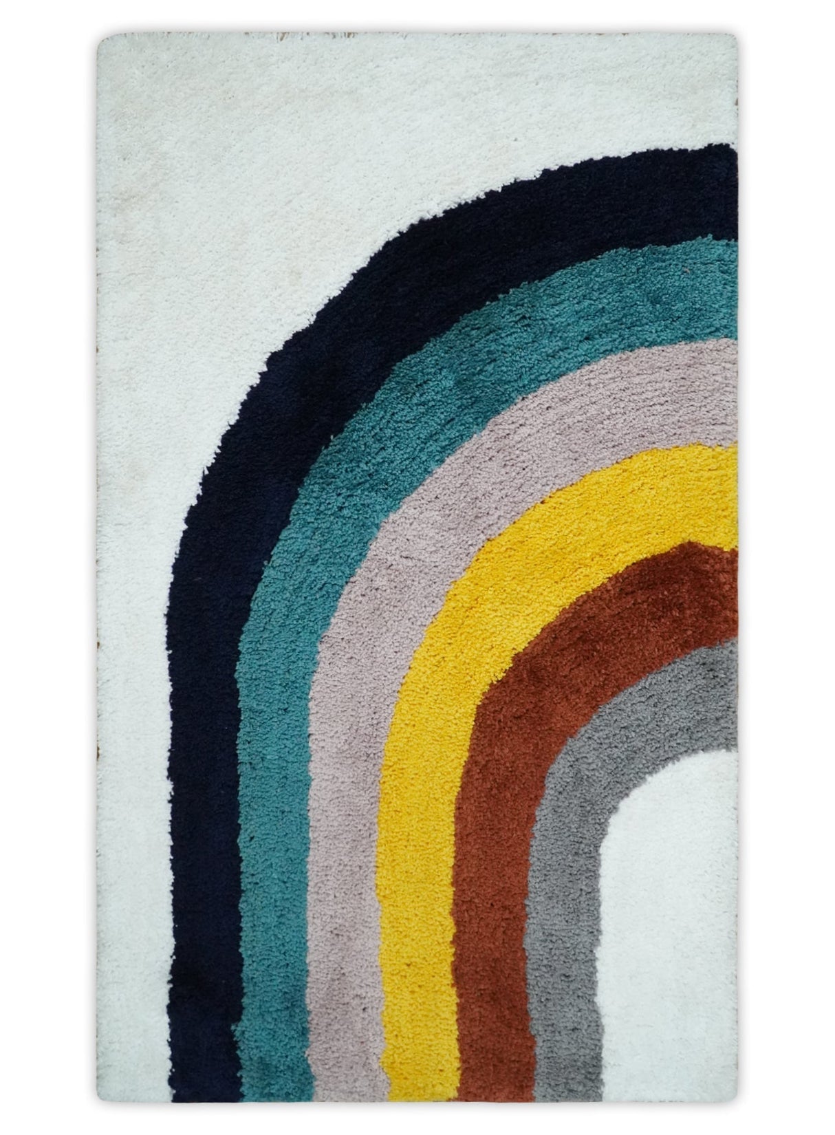 Plush Rainbow Kids, Nursery and Playroom Rug, 3x5, 4x6 and 5x7 Hand Woven Shag-Parc Decor