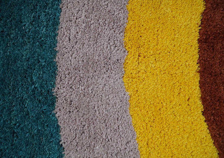 Plush Rainbow Kids, Nursery and Playroom Rug, 3x5, 4x6 and 5x7 Hand Woven Shag-Parc Decor