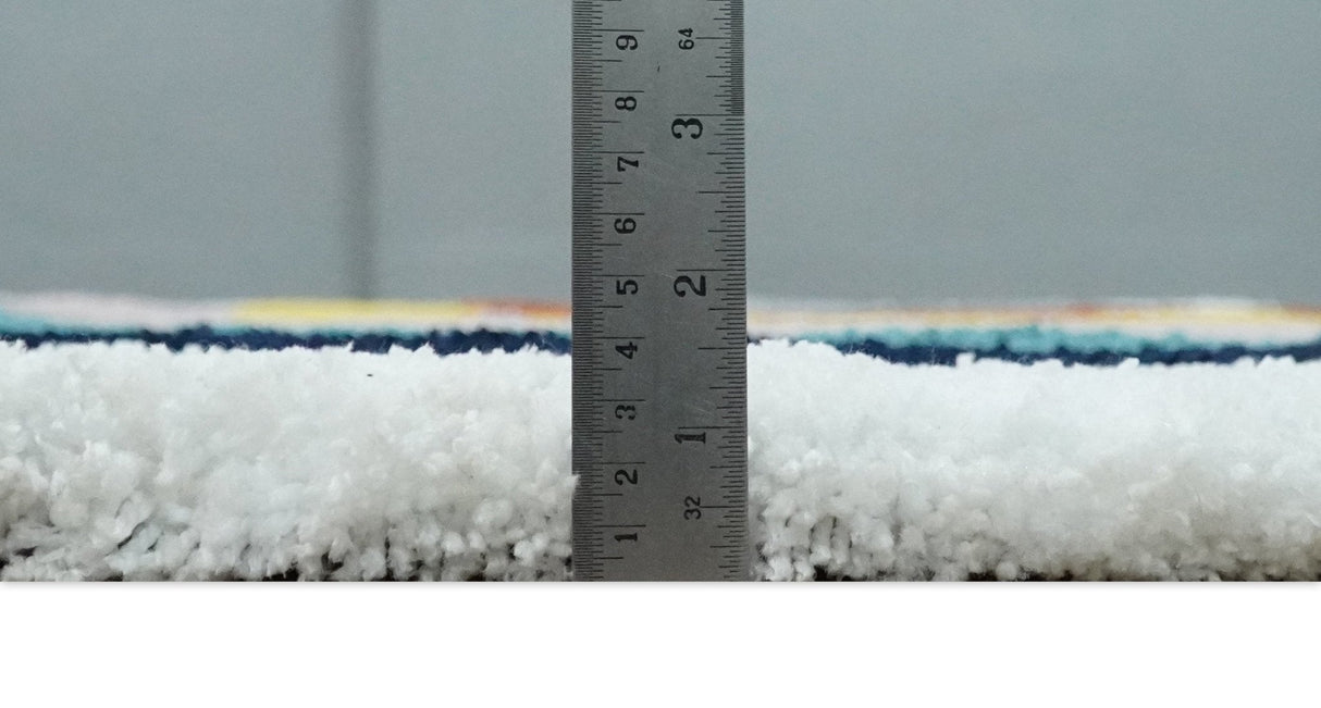 Plush Rainbow Kids, Nursery and Playroom Rug, 3x5, 4x6 and 5x7 Hand Woven Shag-Parc Decor