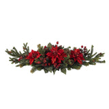 Poinsettia & Berry Centerpiece-Arrangement-Parc Decor