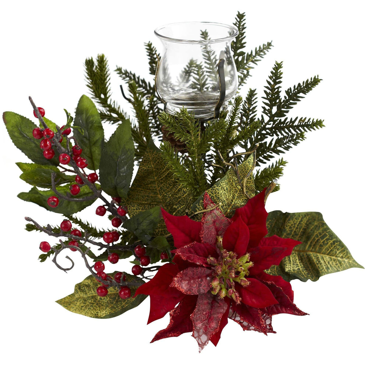 Poinsettia Candle Holder-Candelabrum-Parc Decor