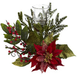 Poinsettia Candle Holder-Candelabrum-Parc Decor