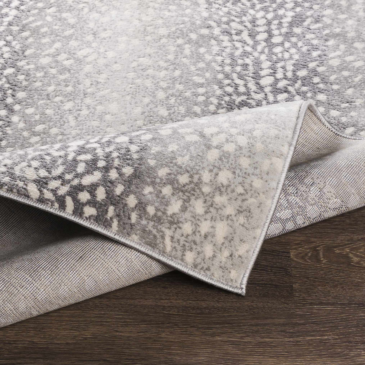 Pointblank Black&Gray Antelope Print Rug-Rugs-Parc Decor