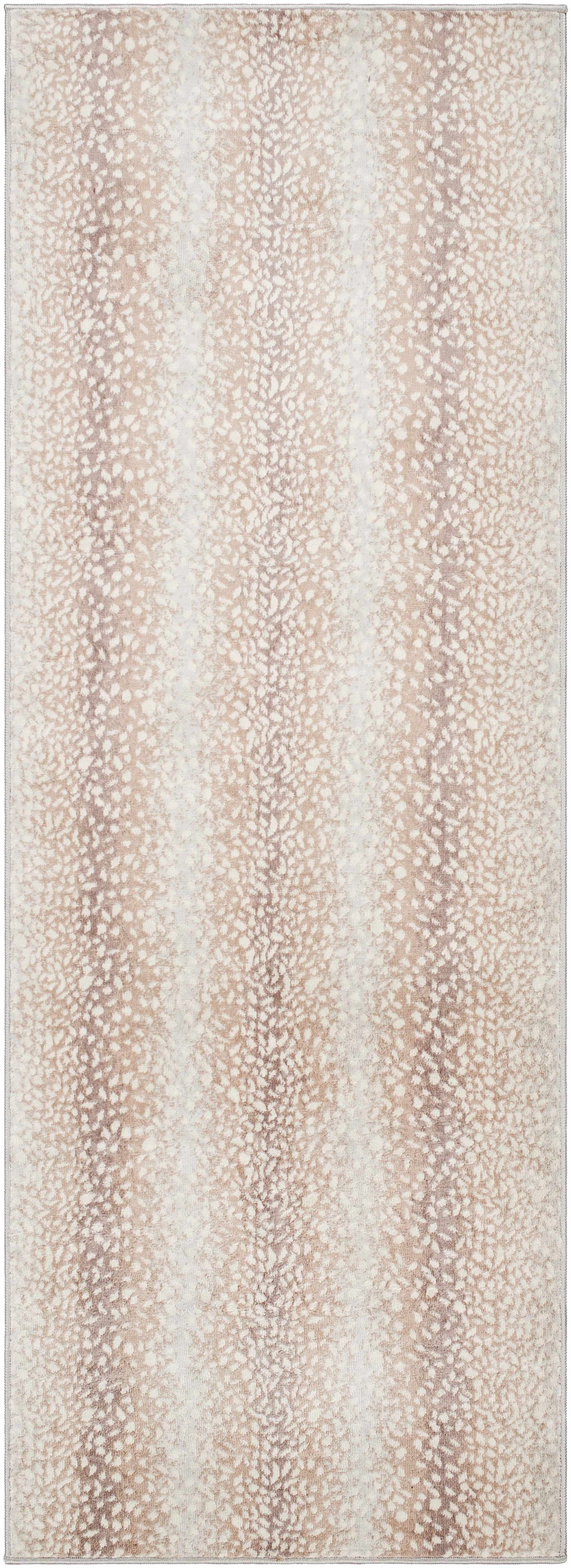Pointblank Tan Leopard Print Rug-Rugs-Parc Decor