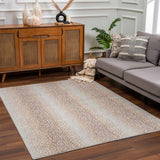 Pointblank Tan Leopard Print Rug-Rugs-Parc Decor
