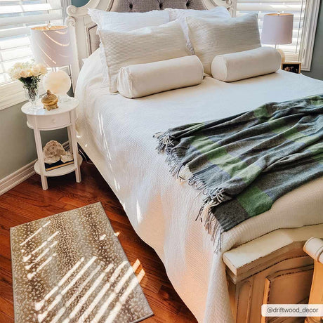 Pointblank Tan Leopard Print Rug-Rugs-Parc Decor