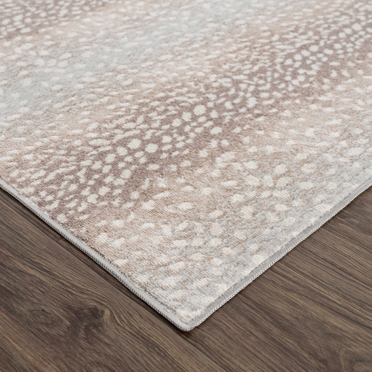 Pointblank Tan Leopard Print Rug-Rugs-Parc Decor