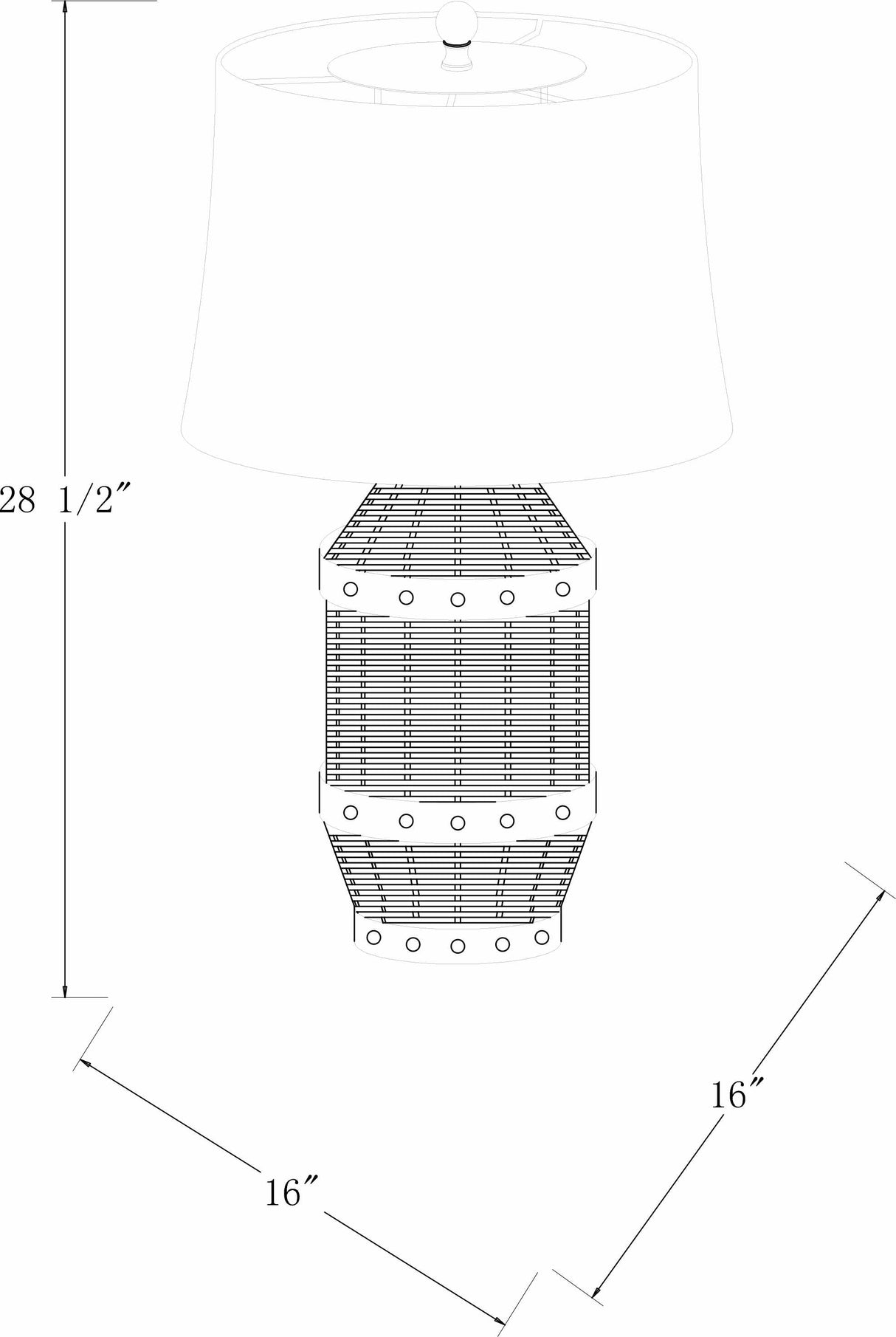 Polokwane Table Lamp - Clearance-Lighting-Parc Decor