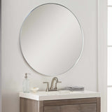 Pontalina Round Silver Gray Mirror-Mirrors-Parc Decor