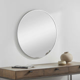 Pontalina Round Silver Gray Mirror-Mirrors-Parc Decor