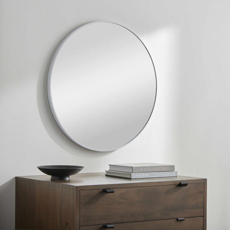 Pontalina Round White Mirror-Mirrors-Parc Decor