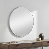 Pontalina Round White Mirror-Mirrors-Parc Decor
