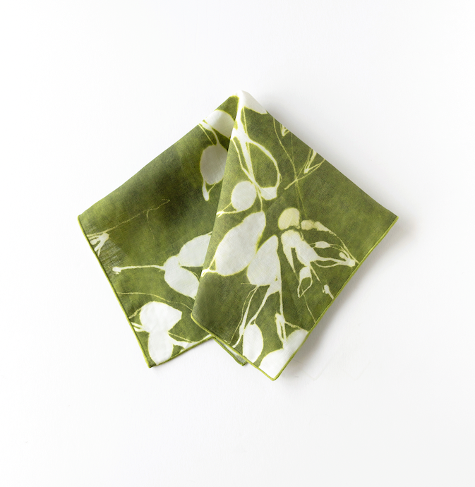Porto Print in Olive Napkin-Napkins-Parc Decor
