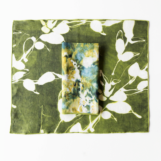 Porto Print in Olive Placemat-Placemats-Parc Decor