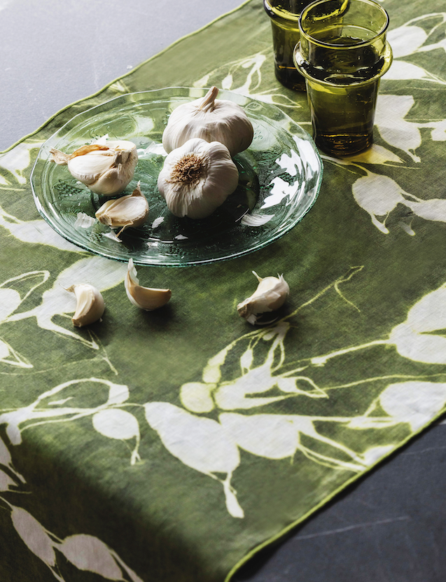 Porto Print in Olive Runner-Runners-Parc Decor