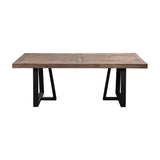 Prairie Rectangular Dining Table, Natural/Black-Dining Tables-Parc Decor