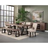 Prairie Rectangular Dining Table, Natural/Black-Dining Tables-Parc Decor