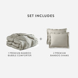 Premium Bamboo Viscose Bubble Comforter Bundle