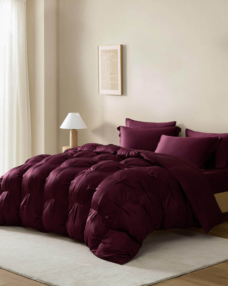 Premium Bamboo Viscose Bubble Comforter Bundle