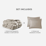 Premium Bamboo Viscose Bubble Comforter Bundle