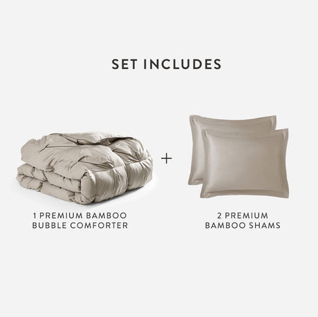 Premium Bamboo Viscose Bubble Comforter Bundle