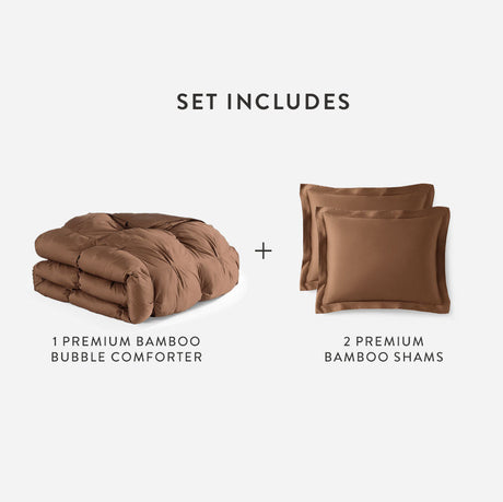 Premium Bamboo Viscose Bubble Comforter Bundle